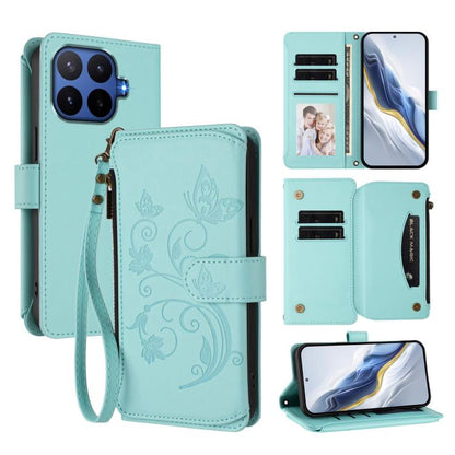 Butterfly Love Flower Multi-card Zipper Wallet Leather Phone Case, For Xiaomi 17 Max 5G, For Xiaomi 17T Pro 5G, For Xiaomi Poco M7 4G 169mm, For Xiaomi 15T Pro 5G, For Xiaomi 15T 5G, For Xiaomi Poco F7 Ultra / Redmi K80 Pro                             ...