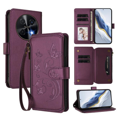Butterfly Love Flower Multi-card Zipper Wallet Leather Phone Case, For Huawei nova 14 5G / 15 / 16z, For Huawei nova 16, For Huawei Mate 70 Air 5G, For Huawei Pura 80 Ultra 5G, For Huawei Pura 80 Pro 5G, For Huawei Pura 80 5G, For Huawei Enjoy 80s 4G  ...