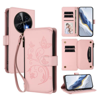 Butterfly Love Flower Multi-card Zipper Wallet Leather Phone Case, For Huawei nova 14 5G / 15 / 16z, For Huawei nova 16, For Huawei Mate 70 Air 5G, For Huawei Pura 80 Ultra 5G, For Huawei Pura 80 Pro 5G, For Huawei Pura 80 5G, For Huawei Enjoy 80s 4G  ...