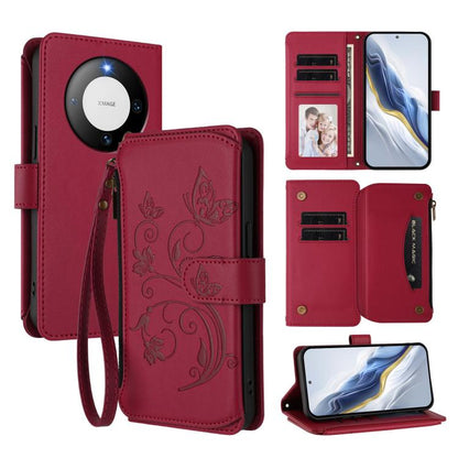 Butterfly Love Flower Multi-card Zipper Wallet Leather Phone Case, For Huawei Mate 70 Pro, For Huawei Mate 70, For Huawei nova 13 Pro, For Huawei nova 13 / 12, For Huawei Pura 70 Pro / 70 Pro+, For Huawei nova 12S 4G / 11 4G / 5G, For Huawei Pura 70   ...