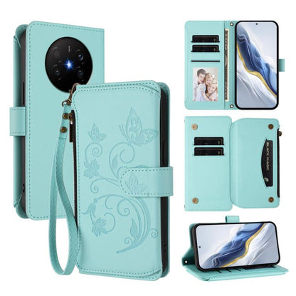 Butterfly Love Flower Multi-card Zipper Wallet Leather Phone Case, For Huawei nova 14 5G / 15 / 16z, For Huawei nova 16, For Huawei Mate 70 Air 5G, For Huawei Pura 80 Ultra 5G, For Huawei Pura 80 Pro 5G, For Huawei Pura 80 5G, For Huawei Enjoy 80s 4G  ...