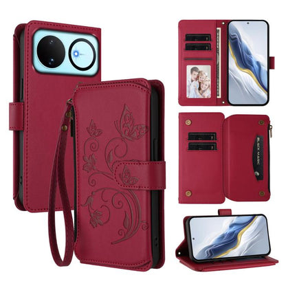Butterfly Love Flower Multi-card Zipper Wallet Leather Phone Case, For Huawei nova 14 5G / 15 / 16z, For Huawei nova 16, For Huawei Mate 70 Air 5G, For Huawei Pura 80 Ultra 5G, For Huawei Pura 80 Pro 5G, For Huawei Pura 80 5G, For Huawei Enjoy 80s 4G  ...