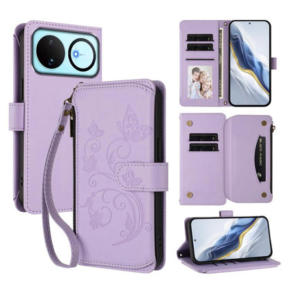 Butterfly Love Flower Multi-card Zipper Wallet Leather Phone Case, For Huawei nova 14 5G / 15 / 16z, For Huawei nova 16, For Huawei Mate 70 Air 5G, For Huawei Pura 80 Ultra 5G, For Huawei Pura 80 Pro 5G, For Huawei Pura 80 5G, For Huawei Enjoy 80s 4G  ...