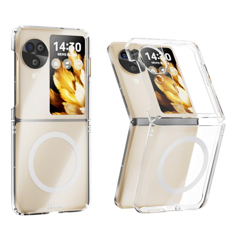 ABEEL Transparent MagSafe Magnetic Scratch-resistant PC Phone Case, For OPPO Find N6 5G, For OPPO Find N5, For OPPO Find N3, For OPPO Find N3 Flip