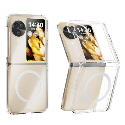 ABEEL Transparent MagSafe Magnetic Scratch-resistant PC Phone Case, For OPPO Find N6 5G, For OPPO Find N5, For OPPO Find N3, For OPPO Find N3 Flip