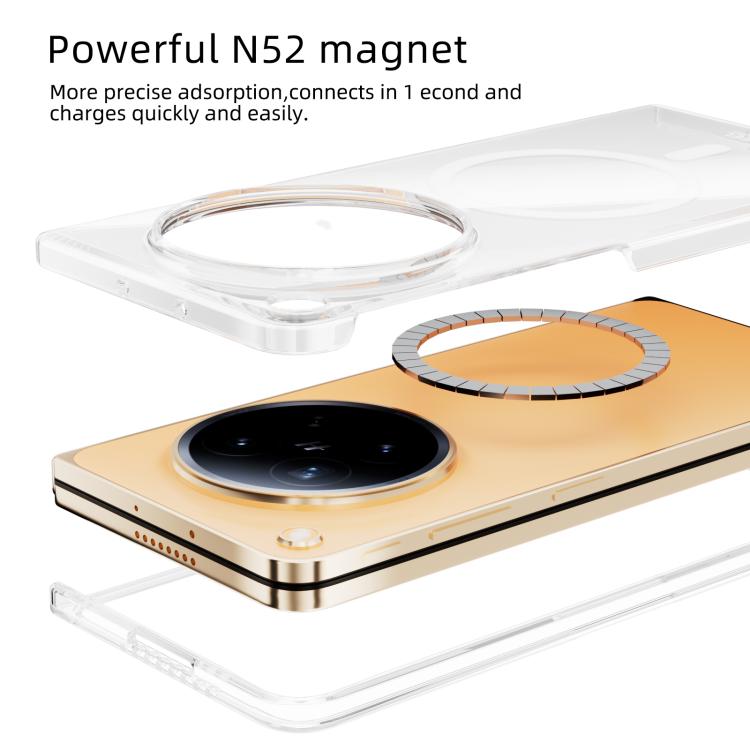 ABEEL Transparent MagSafe Magnetic Scratch-resistant PC Phone Case, For OPPO Find N6 5G, For OPPO Find N5, For OPPO Find N3, For OPPO Find N3 Flip
