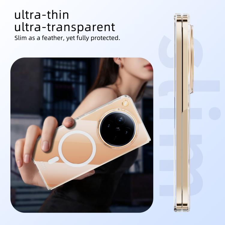 ABEEL Transparent MagSafe Magnetic Scratch-resistant PC Phone Case, For OPPO Find N6 5G, For OPPO Find N5, For OPPO Find N3, For OPPO Find N3 Flip