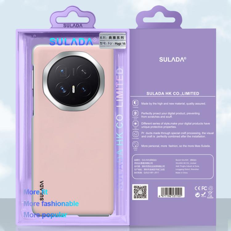 SULADA Skin Feel Liquid Leather Shockproof Phone Case, For Honor Magic V6, For Honor Magic V5, For Honor Magic V Flip
