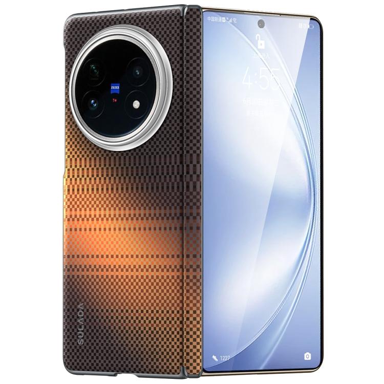 SULADA Kevlar Woven Texture Magnetic Leather Phone Case, For vivo X Fold6 5G, For vivo X Fold5