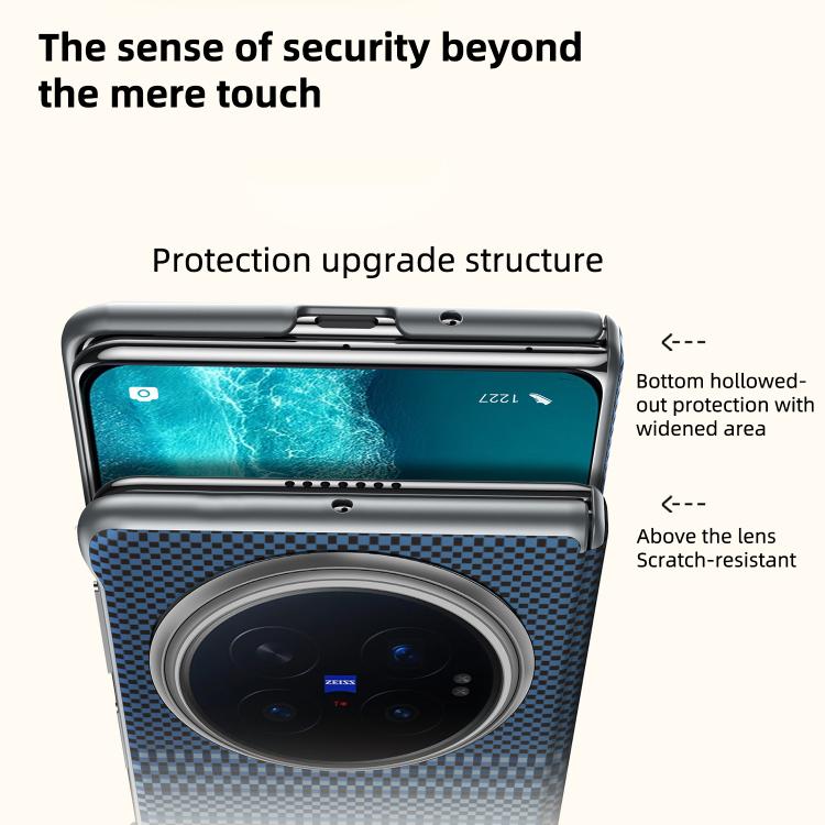 SULADA Kevlar Woven Texture Magnetic Leather Phone Case, For vivo X Fold6 5G, For vivo X Fold5