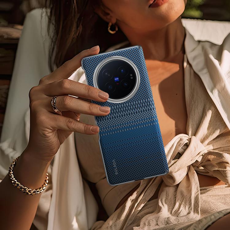 SULADA Kevlar Woven Texture Magnetic Leather Phone Case, For vivo X Fold6 5G, For vivo X Fold5
