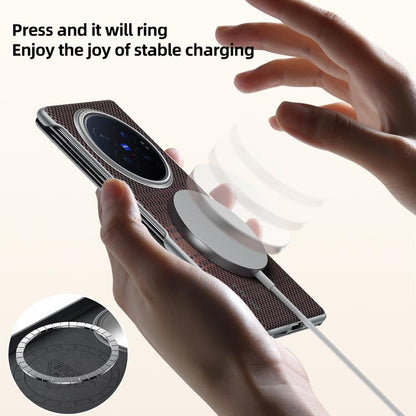 SULADA Kevlar Woven Texture Magnetic Leather Phone Case, For vivo X Fold6 5G, For vivo X Fold5