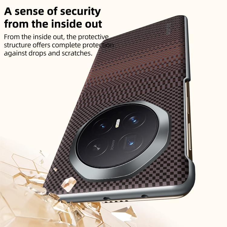 Blue woven texture magnetic phone case back with oval lens guard and side buttons