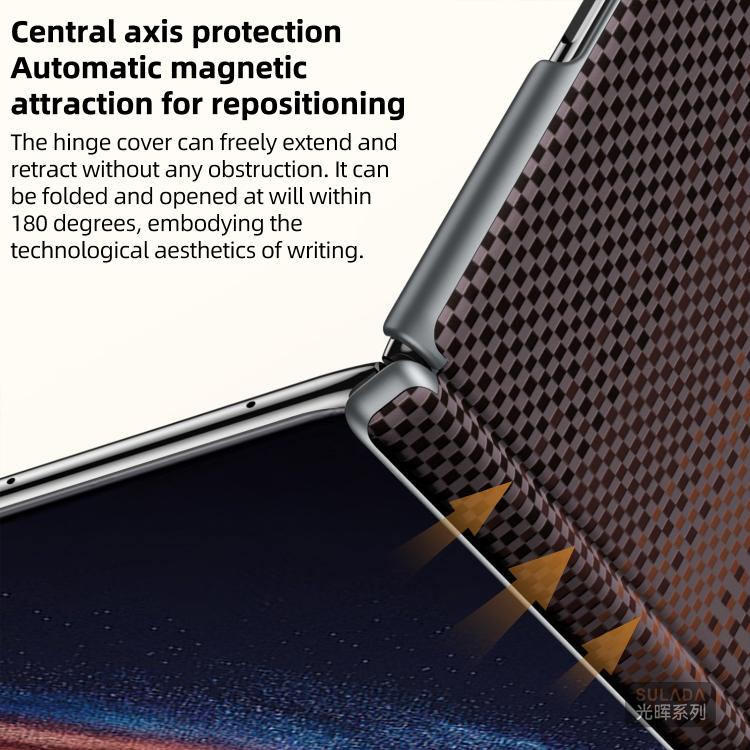 Phone case hinge and magnetic closure edge with woven texture, dark frame