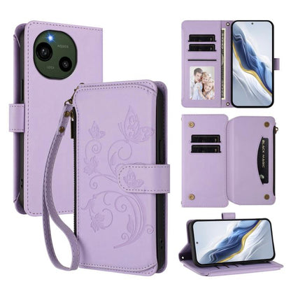 Butterfly Love Flower Multi-card Zipper Wallet Leather Phone Case, For Sharp Aquos wish6, For Sharp Aquos R11, For Sharp Aquos Sense10, For Sharp Aquos R10, For Sharp Aquos Wish5, For Sharp Basio Active3, For Sharp Aquos Sense9 Plus                    ...