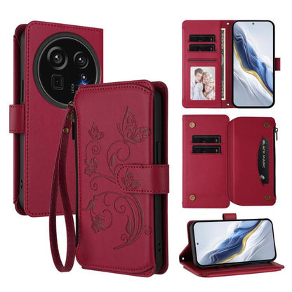 Butterfly Love Flower Multi-card Zipper Wallet Leather Phone Case, For Sharp Aquos wish6, For Sharp Aquos R11, For Sharp Aquos Sense10, For Sharp Aquos R10, For Sharp Aquos Wish5, For Sharp Basio Active3, For Sharp Aquos Sense9 Plus                    ...