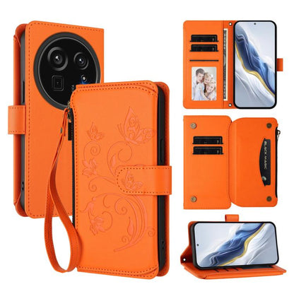 Butterfly Love Flower Multi-card Zipper Wallet Leather Phone Case, For Sharp Aquos wish6, For Sharp Aquos R11, For Sharp Aquos Sense10, For Sharp Aquos R10, For Sharp Aquos Wish5, For Sharp Basio Active3, For Sharp Aquos Sense9 Plus                    ...