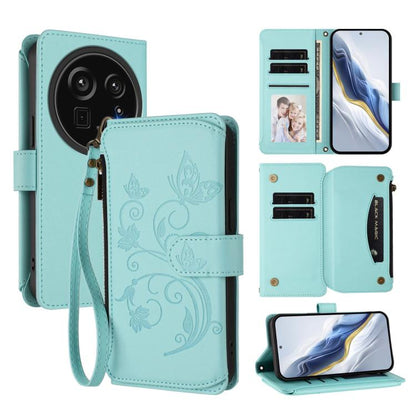 Butterfly Love Flower Multi-card Zipper Wallet Leather Phone Case, For Sharp Aquos wish6, For Sharp Aquos R11, For Sharp Aquos Sense10, For Sharp Aquos R10, For Sharp Aquos Wish5, For Sharp Basio Active3, For Sharp Aquos Sense9 Plus                    ...