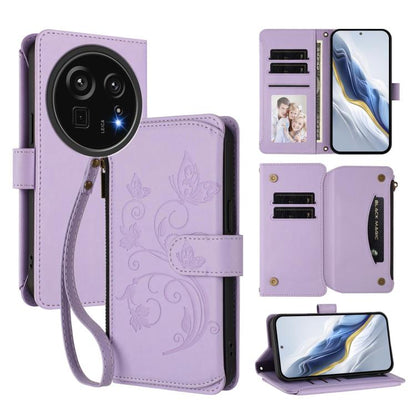 Butterfly Love Flower Multi-card Zipper Wallet Leather Phone Case, For Sharp Aquos wish6, For Sharp Aquos R11, For Sharp Aquos Sense10, For Sharp Aquos R10, For Sharp Aquos Wish5, For Sharp Basio Active3, For Sharp Aquos Sense9 Plus                    ...