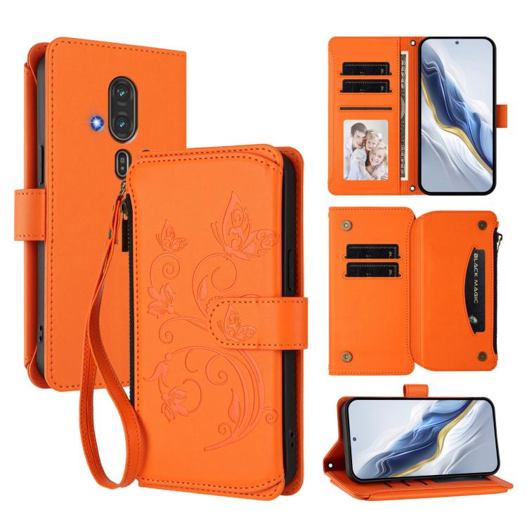 Butterfly Love Flower Multi-card Zipper Wallet Leather Phone Case, For Fujitsu Arrows We3, For Fujitsu RakuRaku F-53E, For Fujitsu Arrows We2 F-52E, For Fujitsu Arrows We2 Plus F-51E