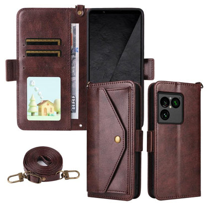 Multi-card Slots Crossbody Cowhide Leather Phone Case, For Sony Xperia 1 VIII, For Sony Xperia 10 VII, For Sony Xperia 10 VI, For Sony Xperia 1 VI