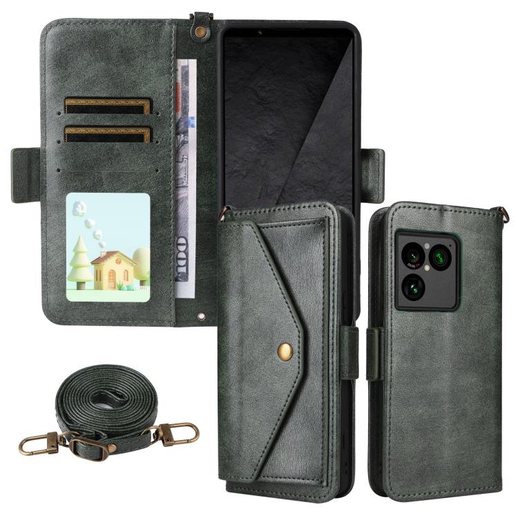 Multi-card Slots Crossbody Cowhide Leather Phone Case, For Sony Xperia 1 VIII, For Sony Xperia 10 VII, For Sony Xperia 10 VI, For Sony Xperia 1 VI