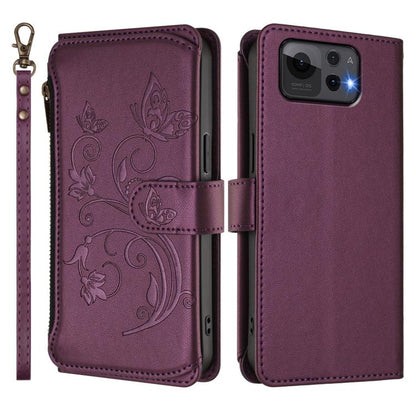 Butterfly Love Flower Multi-card Zipper Wallet Leather Phone Case, For ASUS Zenfone 12 Ultra, For ASUS ROG Phone 9 / 9 Pro, For ASUS Zenfone 11 Ultra, For ASUS ROG Phone 8 / 8 Pro