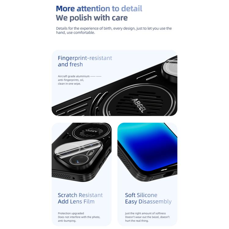 ABEEL Ice Fox Series Magsafe Heat Sink Cooling Phone Case, For Huawei Pura 90 Pro Max 5G, For Huawei Pura 90 Pro 5G, For Huawei nova 15 Ultra, For Huawei nova 15 Pro, For Huawei nova 15, For Huawei Pura 80 Ultra 5G                                      ...