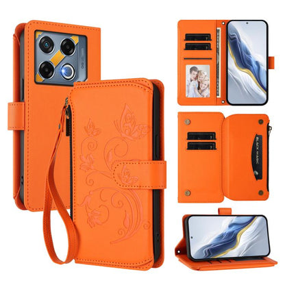 Butterfly Love Flower Multi-card Zipper Wallet Leather Phone Case, For Infinix Note 50 4G / 50 Pro 4G, For Infinix Hot 50i 4G / Smart 9 4G, For Infinix Hot 50 Pro+ 4G, For Infinix Hot 50 4G, For Infinix Hot 50 5G, For Infinix Zero 40 5G                ...