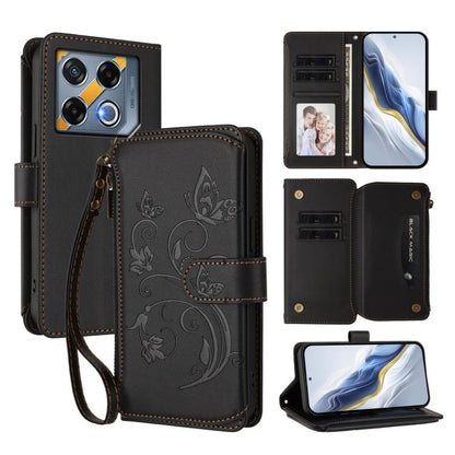 Butterfly Love Flower Multi-card Zipper Wallet Leather Phone Case, For Infinix Note 50 4G / 50 Pro 4G, For Infinix Hot 50i 4G / Smart 9 4G, For Infinix Hot 50 Pro+ 4G, For Infinix Hot 50 4G, For Infinix Hot 50 5G, For Infinix Zero 40 5G                ...
