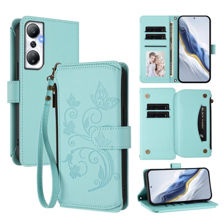 Butterfly Love Flower Multi-card Zipper Wallet Leather Phone Case, For Infinix Hot 30 4G, For Infinix Hot 20s / 20 Pro, For Infinix Hot 20 5G, For Infinix Smart 7 Global, For Infinix Hot 12i / 20i, For Infinix Zero 5G 2023, For Infinix Hot 20 Play     ...