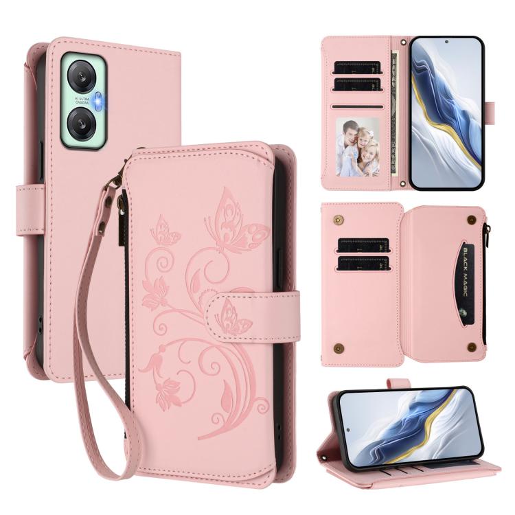 Butterfly Love Flower Multi-card Zipper Wallet Leather Phone Case, For Infinix Hot 30 4G, For Infinix Hot 20s / 20 Pro, For Infinix Hot 20 5G, For Infinix Smart 7 Global, For Infinix Hot 12i / 20i, For Infinix Zero 5G 2023, For Infinix Hot 20 Play     ...