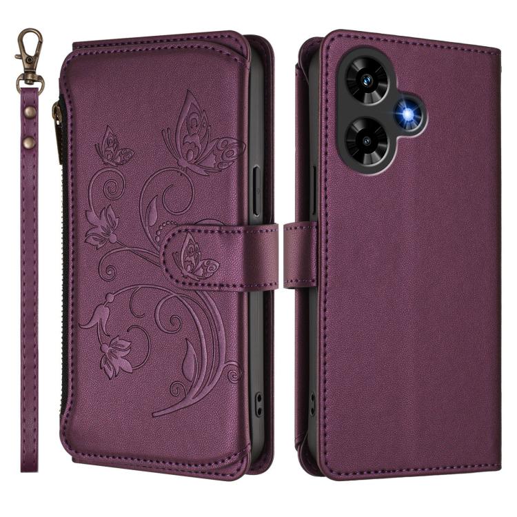 Butterfly Love Flower Multi-card Zipper Wallet Leather Phone Case, For Infinix Hot 30 4G, For Infinix Hot 20s / 20 Pro, For Infinix Hot 20 5G, For Infinix Smart 7 Global, For Infinix Hot 12i / 20i, For Infinix Zero 5G 2023, For Infinix Hot 20 Play     ...