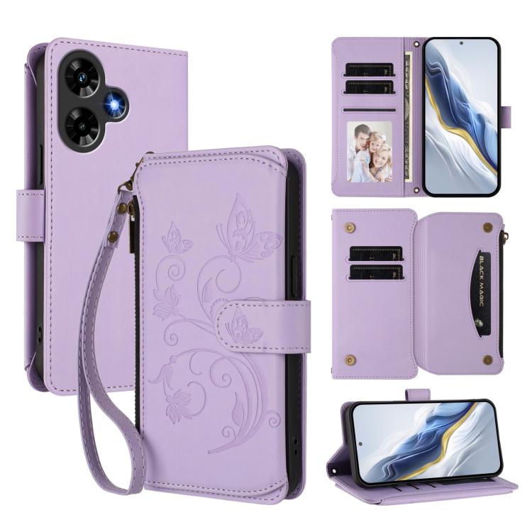 Butterfly Love Flower Multi-card Zipper Wallet Leather Phone Case, For Infinix Hot 30 4G, For Infinix Hot 20s / 20 Pro, For Infinix Hot 20 5G, For Infinix Smart 7 Global, For Infinix Hot 12i / 20i, For Infinix Zero 5G 2023, For Infinix Hot 20 Play     ...