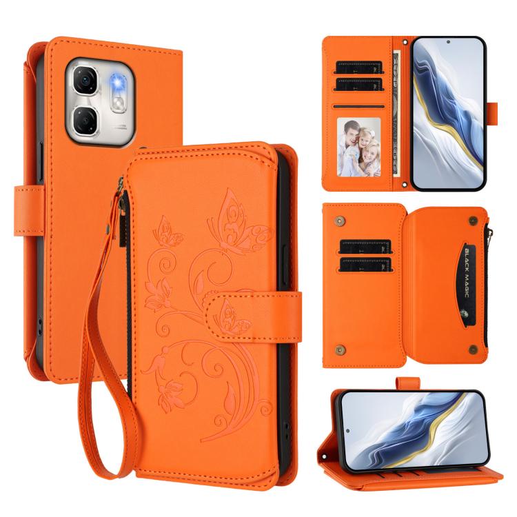 Butterfly Love Flower Multi-card Zipper Wallet Leather Phone Case, For Infinix Note 50 4G / 50 Pro 4G, For Infinix Hot 50i 4G / Smart 9 4G, For Infinix Hot 50 Pro+ 4G, For Infinix Hot 50 4G, For Infinix Hot 50 5G, For Infinix Zero 40 5G                ...