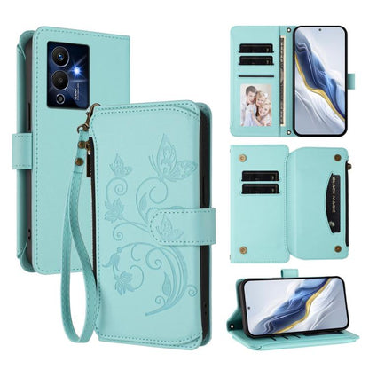 Butterfly Love Flower Multi-card Zipper Wallet Leather Phone Case, For Infinix Hot 30 4G, For Infinix Hot 20s / 20 Pro, For Infinix Hot 20 5G, For Infinix Smart 7 Global, For Infinix Hot 12i / 20i, For Infinix Zero 5G 2023, For Infinix Hot 20 Play     ...