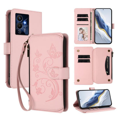 Butterfly Love Flower Multi-card Zipper Wallet Leather Phone Case, For Infinix Hot 30 4G, For Infinix Hot 20s / 20 Pro, For Infinix Hot 20 5G, For Infinix Smart 7 Global, For Infinix Hot 12i / 20i, For Infinix Zero 5G 2023, For Infinix Hot 20 Play     ...