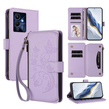Butterfly Love Flower Multi-card Zipper Wallet Leather Phone Case, For Infinix Hot 30 4G, For Infinix Hot 20s / 20 Pro, For Infinix Hot 20 5G, For Infinix Smart 7 Global, For Infinix Hot 12i / 20i, For Infinix Zero 5G 2023, For Infinix Hot 20 Play     ...