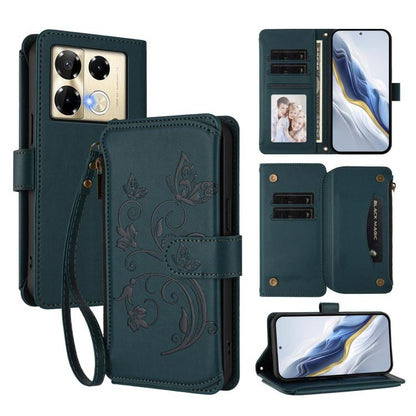 Butterfly Love Flower Multi-card Zipper Wallet Leather Phone Case, For Infinix Note 50 4G / 50 Pro 4G, For Infinix Hot 50i 4G / Smart 9 4G, For Infinix Hot 50 Pro+ 4G, For Infinix Hot 50 4G, For Infinix Hot 50 5G, For Infinix Zero 40 5G                ...