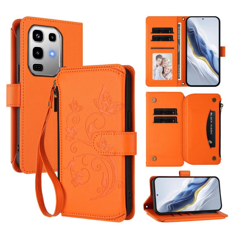 Butterfly Love Flower Multi-card Zipper Wallet Leather Phone Case, For Infinix Note 50 4G / 50 Pro 4G, For Infinix Hot 50i 4G / Smart 9 4G, For Infinix Hot 50 Pro+ 4G, For Infinix Hot 50 4G, For Infinix Hot 50 5G, For Infinix Zero 40 5G                ...