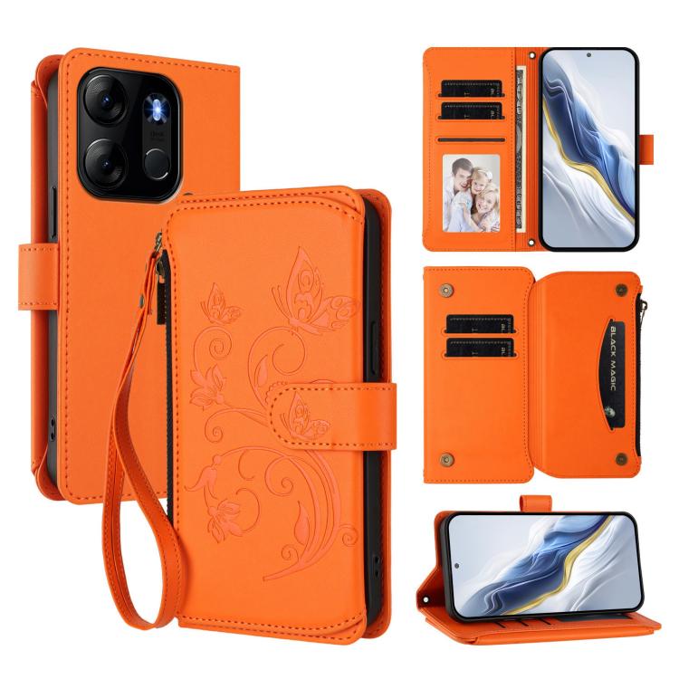 Butterfly Love Flower Multi-card Zipper Wallet Leather Phone Case, For Infinix Hot 30 4G, For Infinix Hot 20s / 20 Pro, For Infinix Hot 20 5G, For Infinix Smart 7 Global, For Infinix Hot 12i / 20i, For Infinix Zero 5G 2023, For Infinix Hot 20 Play     ...