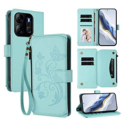 Butterfly Love Flower Multi-card Zipper Wallet Leather Phone Case, For Infinix Hot 30 4G, For Infinix Hot 20s / 20 Pro, For Infinix Hot 20 5G, For Infinix Smart 7 Global, For Infinix Hot 12i / 20i, For Infinix Zero 5G 2023, For Infinix Hot 20 Play     ...