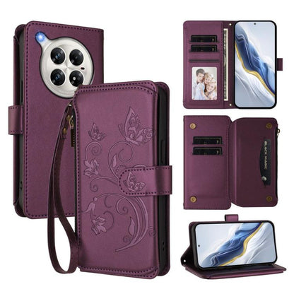 Butterfly Love Flower Multi-card Zipper Wallet Leather Phone Case, For Infinix Note 50 4G / 50 Pro 4G, For Infinix Hot 50i 4G / Smart 9 4G, For Infinix Hot 50 Pro+ 4G, For Infinix Hot 50 4G, For Infinix Hot 50 5G, For Infinix Zero 40 5G                ...