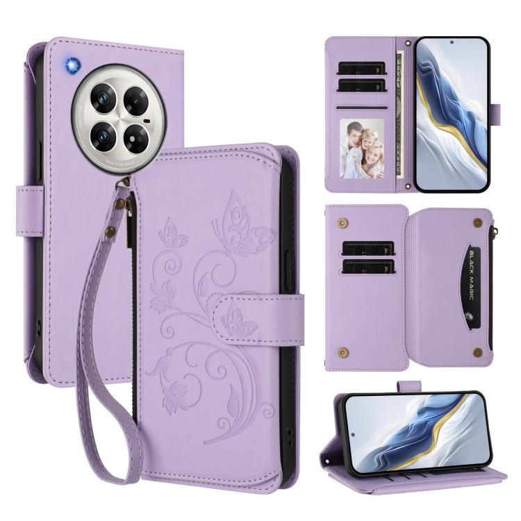 Butterfly Love Flower Multi-card Zipper Wallet Leather Phone Case, For Infinix Note 50 4G / 50 Pro 4G, For Infinix Hot 50i 4G / Smart 9 4G, For Infinix Hot 50 Pro+ 4G, For Infinix Hot 50 4G, For Infinix Hot 50 5G, For Infinix Zero 40 5G                ...