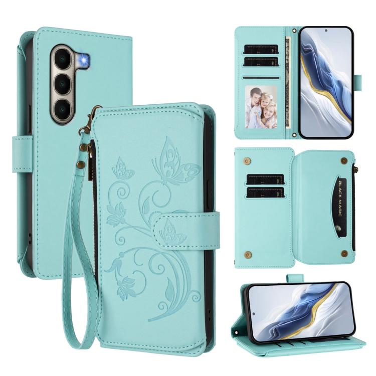 Butterfly Love Flower Multi-card Zipper Wallet Leather Phone Case, For Itel A200 4G / A200+ 4G, For Itel A95 5G, For Itel A90 4G, For Itel City 100, For Itel A58 Lite / A49 Play, For Itel S25 Ultra 4G Curved, For Itel S25 4G Flat, For Itel A80 4G      ...