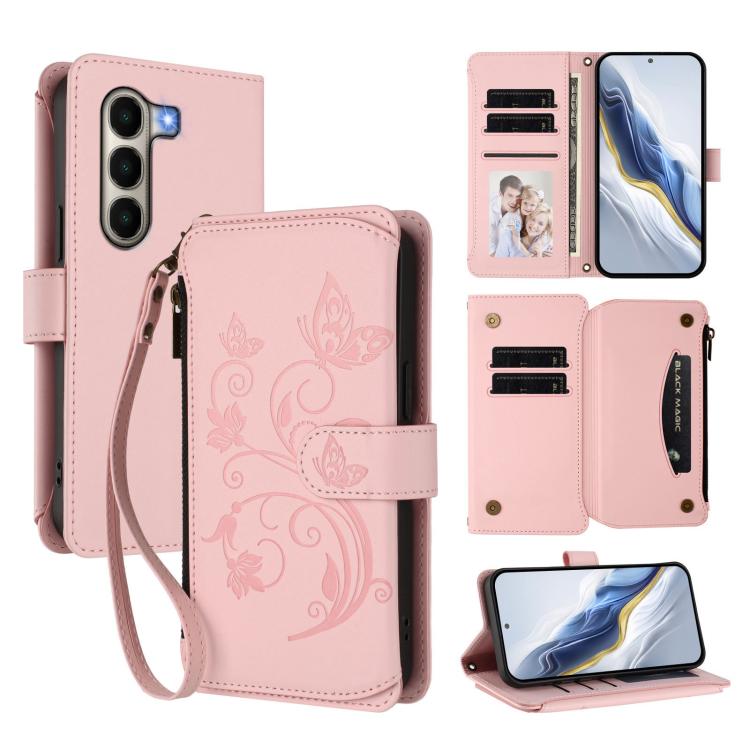 Butterfly Love Flower Multi-card Zipper Wallet Leather Phone Case, For Itel A200 4G / A200+ 4G, For Itel A95 5G, For Itel A90 4G, For Itel City 100, For Itel A58 Lite / A49 Play, For Itel S25 Ultra 4G Curved, For Itel S25 4G Flat, For Itel A80 4G      ...