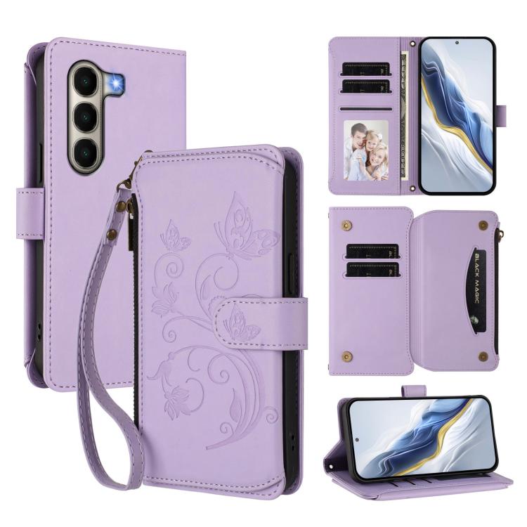 Butterfly Love Flower Multi-card Zipper Wallet Leather Phone Case, For Itel A200 4G / A200+ 4G, For Itel A95 5G, For Itel A90 4G, For Itel City 100, For Itel A58 Lite / A49 Play, For Itel S25 Ultra 4G Curved, For Itel S25 4G Flat, For Itel A80 4G      ...