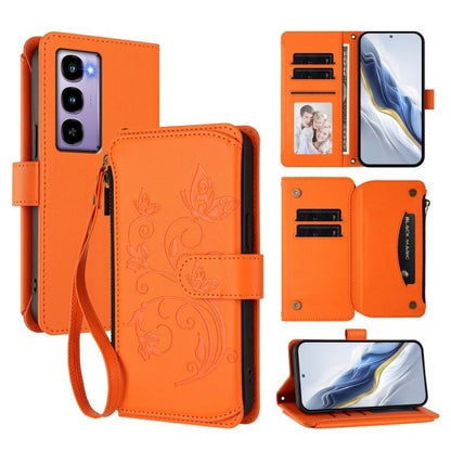 Butterfly Love Flower Multi-card Zipper Wallet Leather Phone Case, For Itel A200 4G / A200+ 4G, For Itel A95 5G, For Itel A90 4G, For Itel City 100, For Itel A58 Lite / A49 Play, For Itel S25 Ultra 4G Curved, For Itel S25 4G Flat, For Itel A80 4G      ...