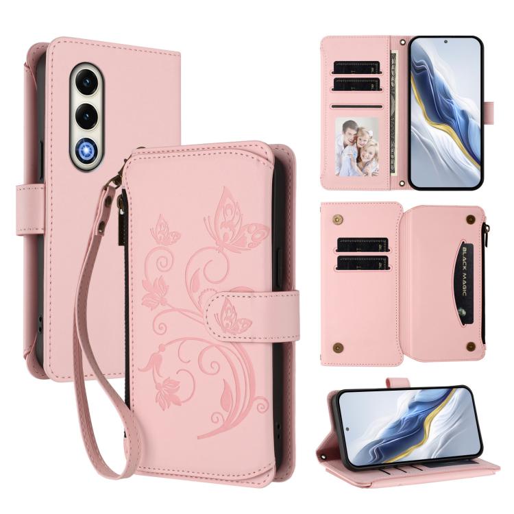 Butterfly Love Flower Multi-card Zipper Wallet Leather Phone Case, For Itel A200 4G / A200+ 4G, For Itel A95 5G, For Itel A90 4G, For Itel City 100, For Itel A58 Lite / A49 Play, For Itel S25 Ultra 4G Curved, For Itel S25 4G Flat, For Itel A80 4G      ...
