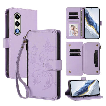 Butterfly Love Flower Multi-card Zipper Wallet Leather Phone Case, For Itel A200 4G / A200+ 4G, For Itel A95 5G, For Itel A90 4G, For Itel City 100, For Itel A58 Lite / A49 Play, For Itel S25 Ultra 4G Curved, For Itel S25 4G Flat, For Itel A80 4G      ...